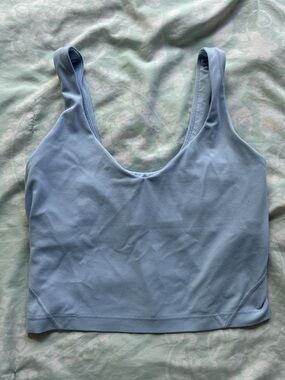 lululemon athletica Light Blue Scoop Crop Tank